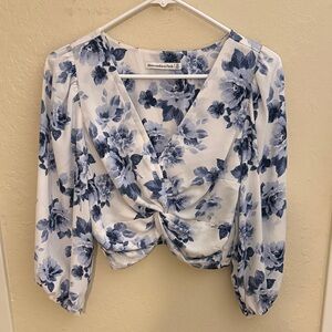 Abercrombie & Fitch Blue Floral Blouse